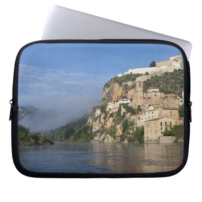 Housse Pour Ordinateur Portable L'Ebro (Ria Ebre) ; Château de Templar ;  tôt (Devant)