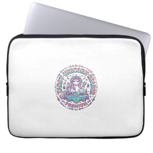 Housse Pour Ordinateur Portable Lecteur de Tarot Licorne Premium Impression Drôle