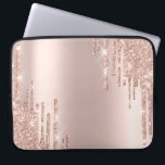 Housse Pour Ordinateur Portable Lecteurs de Parties scintillant moderne Rose Gold<br><div class="desc">Parties scintillant goutte sur l'arrière - plan or rose.</div>