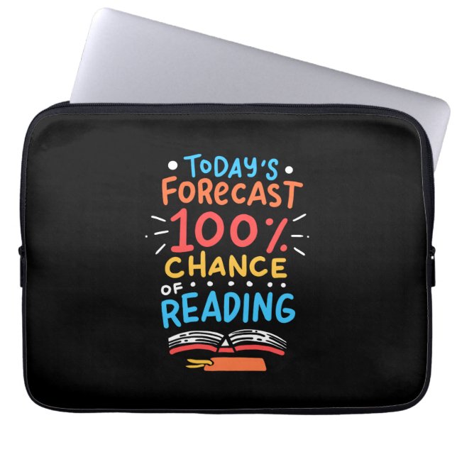 Housse Pour Ordinateur Portable Lecture - 100% Chance de lecture (Devant)