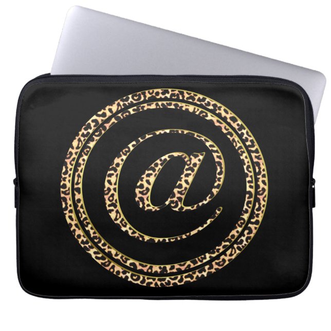 Housse Pour Ordinateur Portable Leopard @ (Devant)