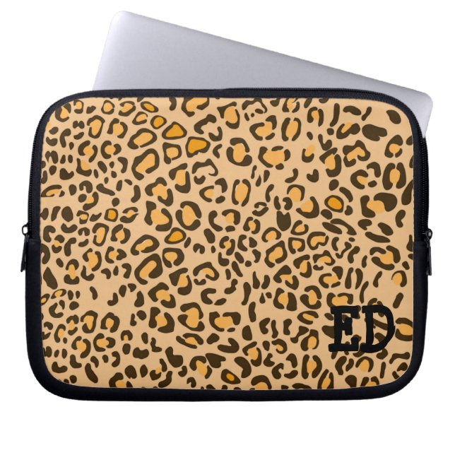 HOUSSE POUR ORDINATEUR PORTABLE LEOPARD LAPTOP SLEEVE (Devant)