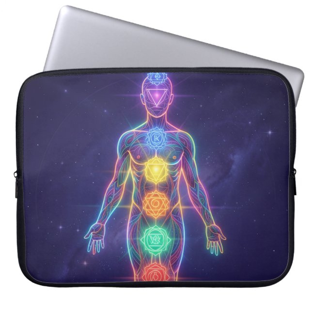 Housse Pour Ordinateur Portable Les 7 Chakras (Devant)