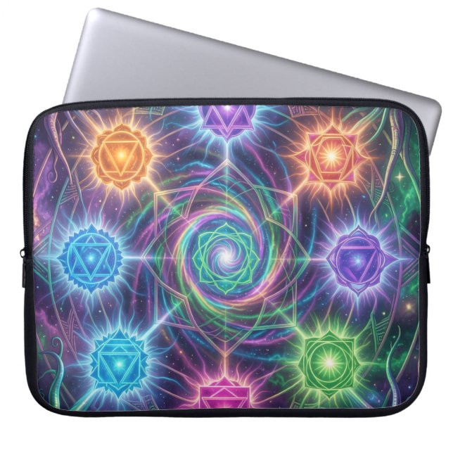 Housse Pour Ordinateur Portable Les 7 chakras (Devant)