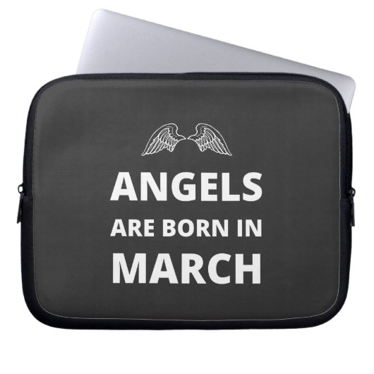 Housse Pour Ordinateur Portable Les anges naissent en mars (Devant)