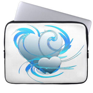 Housse Pour Ordinateur Portable Les Coeurs de Swirl