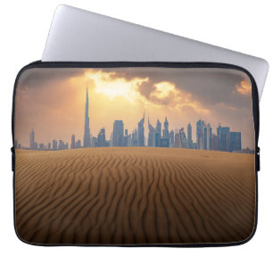 Housse Pour Ordinateur Portable Les déserts   Vue Skyline de Dubaï depuis la dune 