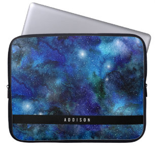 Housse Pour Ordinateur Portable Les étoiles bleues de galaxie ont personnalisé l