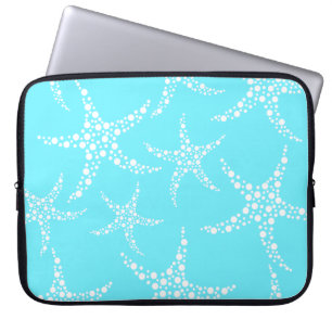 Housse Pour Ordinateur Portable Les étoiles de mer modèlent dans la turquoise et