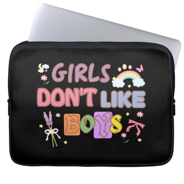 Housse Pour Ordinateur Portable Les filles n'aiment pas les garçons (Devant)