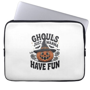 Housse Pour Ordinateur Portable Les goules veulent juste s'amuser Halloween Citrou