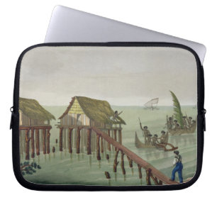 Housse Pour Ordinateur Portable Les habitations de la tribu de Papu, Rawak,