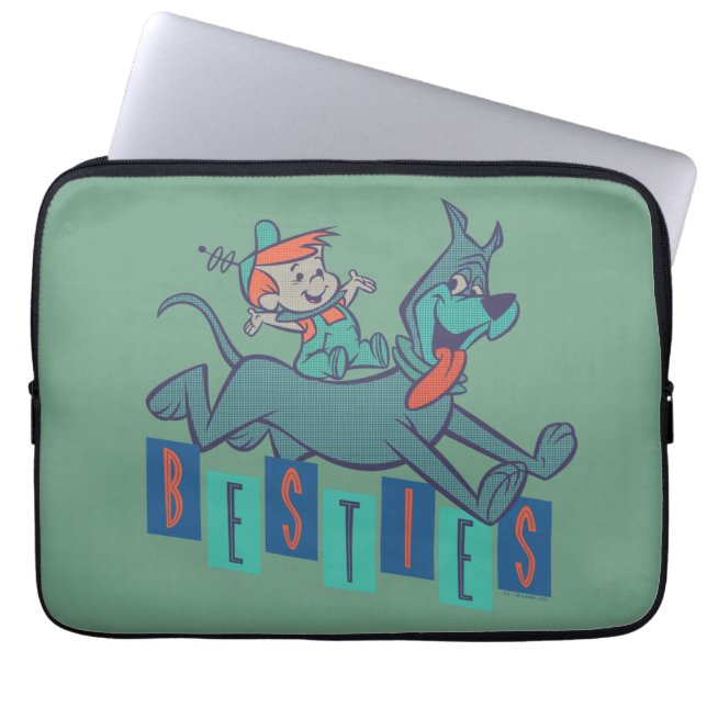 Housse Pour Ordinateur Portable Les Jetsons | Elroy & Astro Besties (Devant)