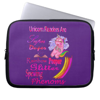 Housse Pour Ordinateur Portable Les Lecteurs Unicorne Sont Super Duper Livre Sleev