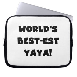Housse Pour Ordinateur Portable Les meilleurs cadeaux Yaya du monde de Black Text