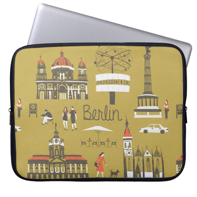 Housse Pour Ordinateur Portable Les monuments de Berlin (Devant)