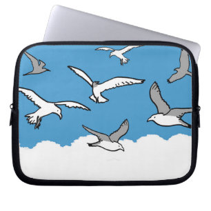 Housse Pour Ordinateur Portable Les mouettes volent haut dans le ciel.