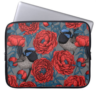 Housse Pour Ordinateur Portable Les pivoines et les brunes