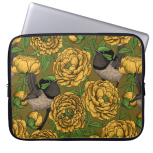 Housse Pour Ordinateur Portable Les pivoines et les brunes