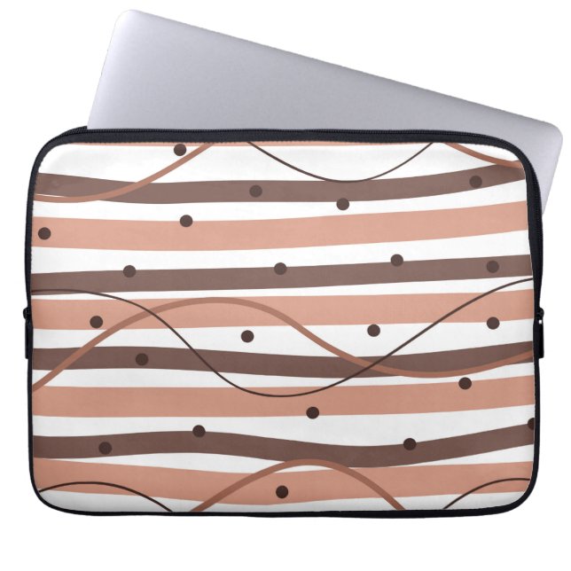Housse Pour Ordinateur Portable Les rayures de chocolat (Devant)