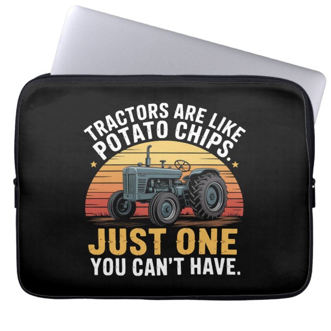 Housse Pour Ordinateur Portable Les tracteurs sont comme des chips (Devant)