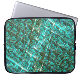 Housse Pour Ordinateur Portable 'Les yeux verts dans la grille' rayés et floues