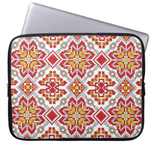 Housse Pour Ordinateur Portable L'ethnie ukrainienne p brodée artisanale