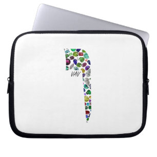 HOUSSE POUR ORDINATEUR PORTABLE LETTRE HÉBRAÏQUE VAV EN GEMKIE