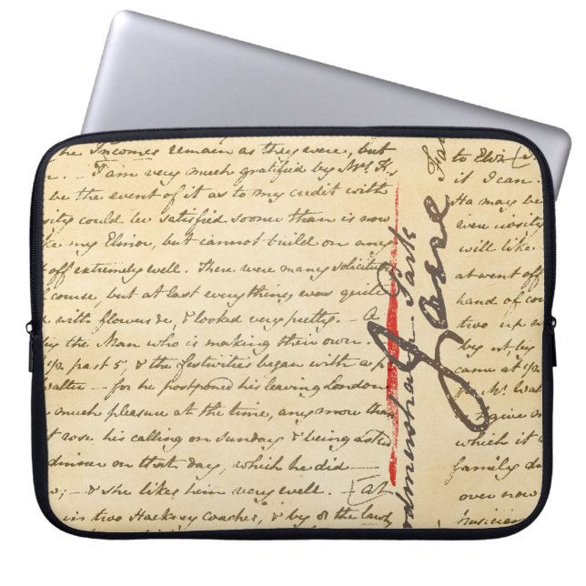Housse Pour Ordinateur Portable LETTRE Jane Austen (Devant)