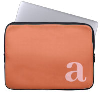 Lettre Monogramme Rose & Rouge Minimaliste