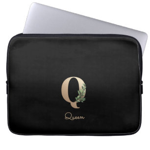 Housse Pour Ordinateur Portable LETTRE MONOGRAPHIQUE BOtanique Élégante Q Sleeve o