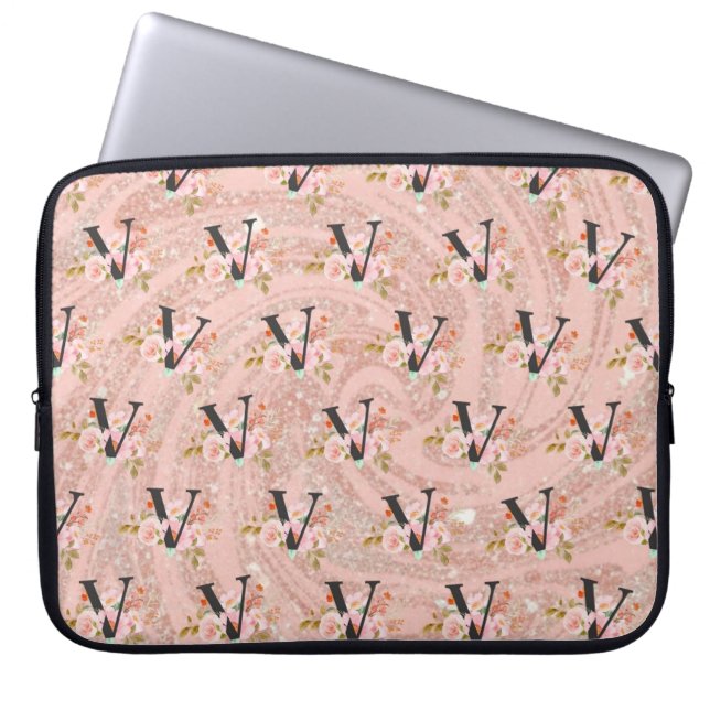 Housse Pour Ordinateur Portable Lettre V (Devant)