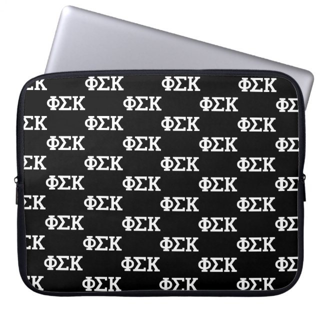 Housse Pour Ordinateur Portable Lettres Phi Sigma Kappa (Devant)