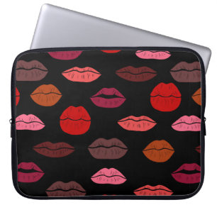 Housse Pour Ordinateur Portable Lèvres colorées motifs sans couture