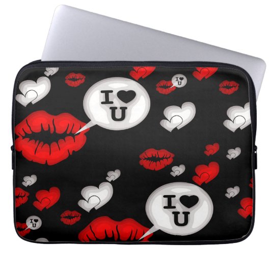 Housse Pour Ordinateur Portable Lèvres et amour (Devant)