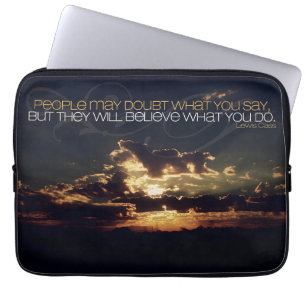 Housse Pour Ordinateur Portable Lewis Cass "Doute" Citation Inspirationnelle