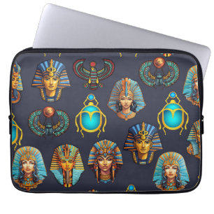 Housse Pour Ordinateur Portable "L'héritage du pharaon : Motifs égyptiens antiques