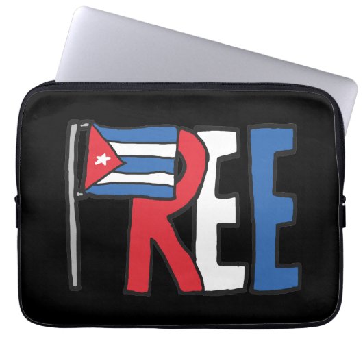 Housse Pour Ordinateur Portable Libérer Cuba (Devant)