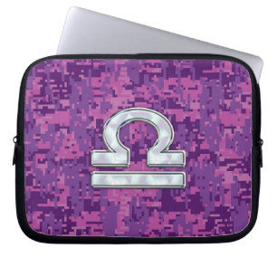 Housse Pour Ordinateur Portable Libra Zodiac Connexion en Camion numérique rose