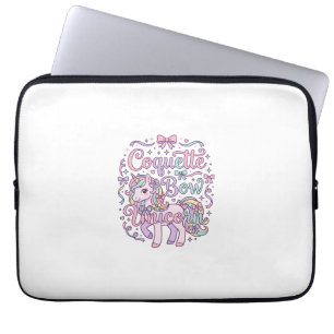 Housse Pour Ordinateur Portable Licorne Coquette Bow Licorne Mignon Graphique Past