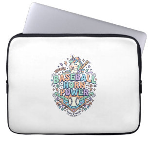 Housse Pour Ordinateur Portable Licorne Corne de Baseball Puissance Kawaii Design