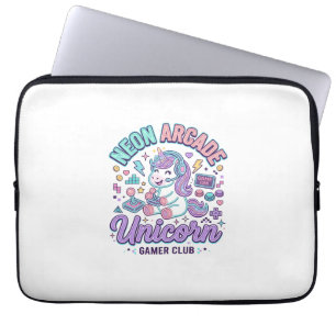 Housse Pour Ordinateur Portable Licorne Néon Arcade Licorne Produit de Style Rétro