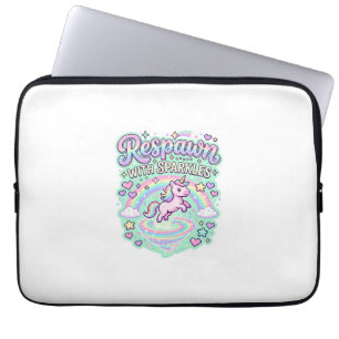 Housse Pour Ordinateur Portable Licorne Réapparition avec des étincelles Premium V