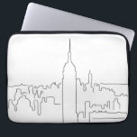 Housse Pour Ordinateur Portable Ligne minimale de New York<br><div class="desc">Art De Ligne Minimal - New York City - Croquis Noir Et Blanc - Dessins De Ligne.</div>