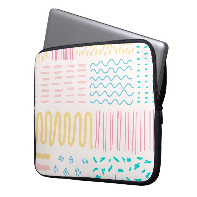 Housse Pour Ordinateur Portable lignes de motif (devant gauche)