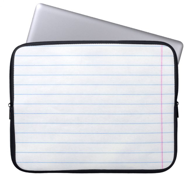 Housse Pour Ordinateur Portable Lignes de texture papier carnet (Devant)