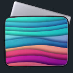 Housse Pour Ordinateur Portable Lignes ondulées Abstraites colorées<br><div class="desc">Manche motif ondulée abstraite moderne et colorée.</div>