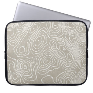 Housse Pour Ordinateur Portable Lignes terrestres topographiques : Carte organique