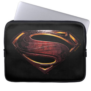 Housse Pour Ordinateur Portable Ligue de Justice Symbole de superman métallique