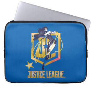 Housse Pour Ordinateur Portable Ligue de Justice Wonder Woman JL Logo Pop Art